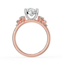 The Aurora Ring - Oval with Round Brilliant Accents