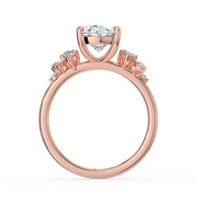The Aurora Ring - Oval with Round Brilliant Accents