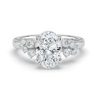 The Aurora Ring - Oval with Round Brilliant Accents