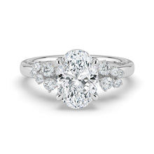 The Aurora Ring - Oval with Round Brilliant Accents