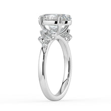 The Aurora Ring - Oval with Round Brilliant Accents