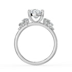 The Aurora Ring - Oval with Round Brilliant Accents
