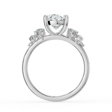 The Aurora Ring - Oval with Round Brilliant Accents
