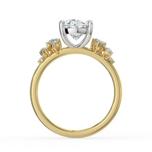 The Aurora Ring - Oval with Round Brilliant Accents