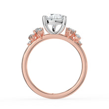 The Aurora Ring - Pear with Round Brilliant Accents