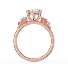 The Aurora Ring - Pear with Round Brilliant Accents