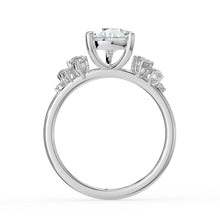 The Aurora Ring - Pear with Round Brilliant Accents