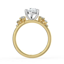 The Aurora Ring - Pear with Round Brilliant Accents