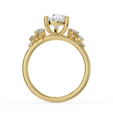 The Aurora Ring - Pear with Round Brilliant Accents