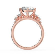 The Aurora Ring  - Round with Round Brilliant Accents