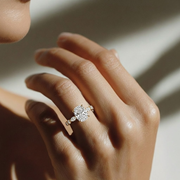 The Vega Ring — Cushion with Marquise & Round Accents Lab-Grown Diamond Engagement Ring | The Jewel Concierge