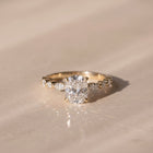 The Vega Ring — Cushion with Marquise & Round Accents Lab-Grown Diamond Engagement Ring in Yellow Gold | The Jewel Concierge
