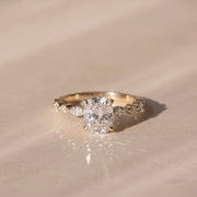 The Vega Ring — Cushion with Marquise & Round Accents Lab-Grown Diamond Engagement Ring in Yellow Gold | The Jewel Concierge