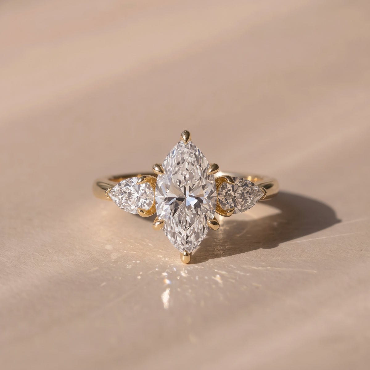 The Vivienne Ring — Marquise and Pear Trilogy Lab-Grown Diamond Engagement Ring | The Jewel Concierge