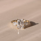 The Vivienne Ring — Emerald and Pear Trilogy Lab-Grown Diamond Engagement Ring | The Jewel Concierge