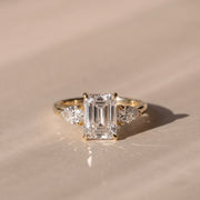 The Vivienne Ring — Emerald and Pear Trilogy Lab-Grown Diamond Engagement Ring | The Jewel Concierge