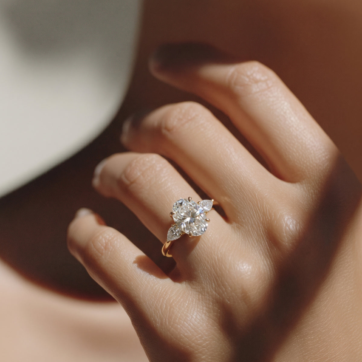 The Vivienne Ring — Oval and Pear Trilogy Lab-Grown Diamond Engagement Ring | The Jewel Concierge