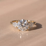 The Vivienne Ring — Round and Pear Trilogy Lab-Grown Diamond Engagement Ring | The Jewel Concierge