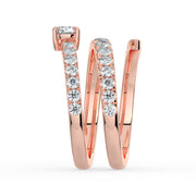 The Noa Ring — Lab-Grown Diamond Wrap Ring in Rose Gold | The Jewel Concierge