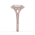 The Elara Ring - Radiant Orbital Halo with Split Pavé Band