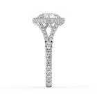 The Elara Ring - Round Orbital Halo with Split Pavé Band