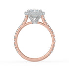 The Gemma Ring - Emerald Orbital Halo Cathedral with Pavé Band