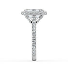 The Gemma Ring - Emerald Orbital Halo Cathedral with Pavé Band