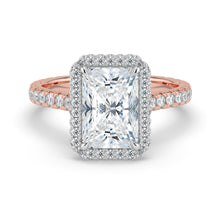 The Gemma Ring - Radiant Orbital Halo Cathedral with Pavé Band