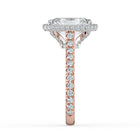 The Gemma Ring - Radiant Orbital Halo Cathedral with Pavé Band