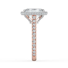 The Gemma Ring - Radiant Orbital Halo Cathedral with Pavé Band