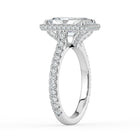 The Gemma Ring - Radiant Orbital Halo Cathedral with Pavé Band