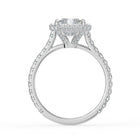 The Gemma Ring - Radiant Orbital Halo Cathedral with Pavé Band