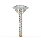 The Gemma Ring - Radiant Orbital Halo Cathedral with Pavé Band