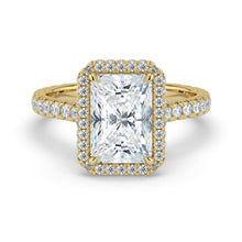 The Gemma Ring - Radiant Orbital Halo Cathedral with Pavé Band