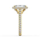 The Gemma Ring - Radiant Orbital Halo Cathedral with Pavé Band