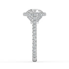 The Gemma Ring - Round Orbital Halo Cathedral with Pavé Band