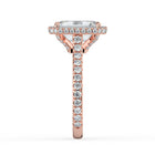The Gemma Ring - Emerald Orbital Halo Cathedral with Pavé Band