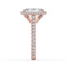 The Gemma Ring - Radiant Orbital Halo Cathedral with Pavé Band