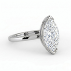 The Celine Ring – Marquise Half Bezel Solitaire in 18K Yellow Gold – The Jewel Concierge