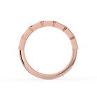 The Sara Ring - East West Emerald Bezel Set Half Eternity Band