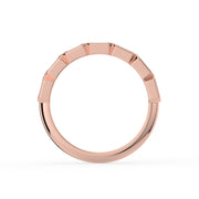 The Sara Ring - East West Emerald Bezel Set Half Eternity Band