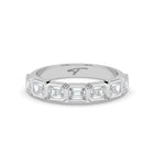 The Sara Ring - East West Emerald Bezel Set Half Eternity Band