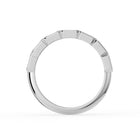 The Sara Ring - East West Emerald Bezel Set Half Eternity Band