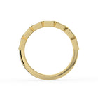 The Sara Ring - East West Emerald Bezel Set Half Eternity Band