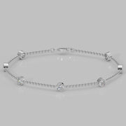 Bezel By The Yard Bracelet – 360° Turntable View – The Jewel Concierge