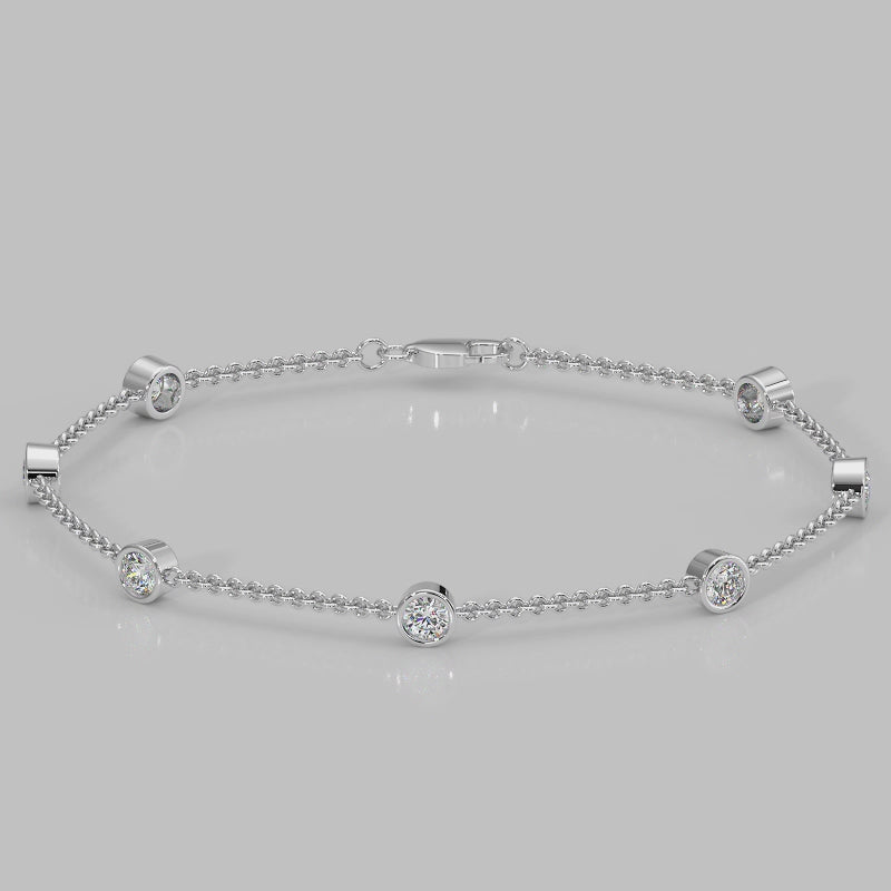Bezel By The Yard Bracelet – 360° Turntable View – The Jewel Concierge