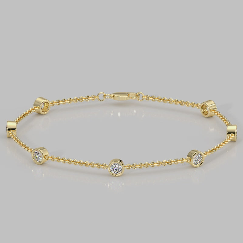 Bezel By The Yard Bracelet – 360° Turntable View – The Jewel Concierge